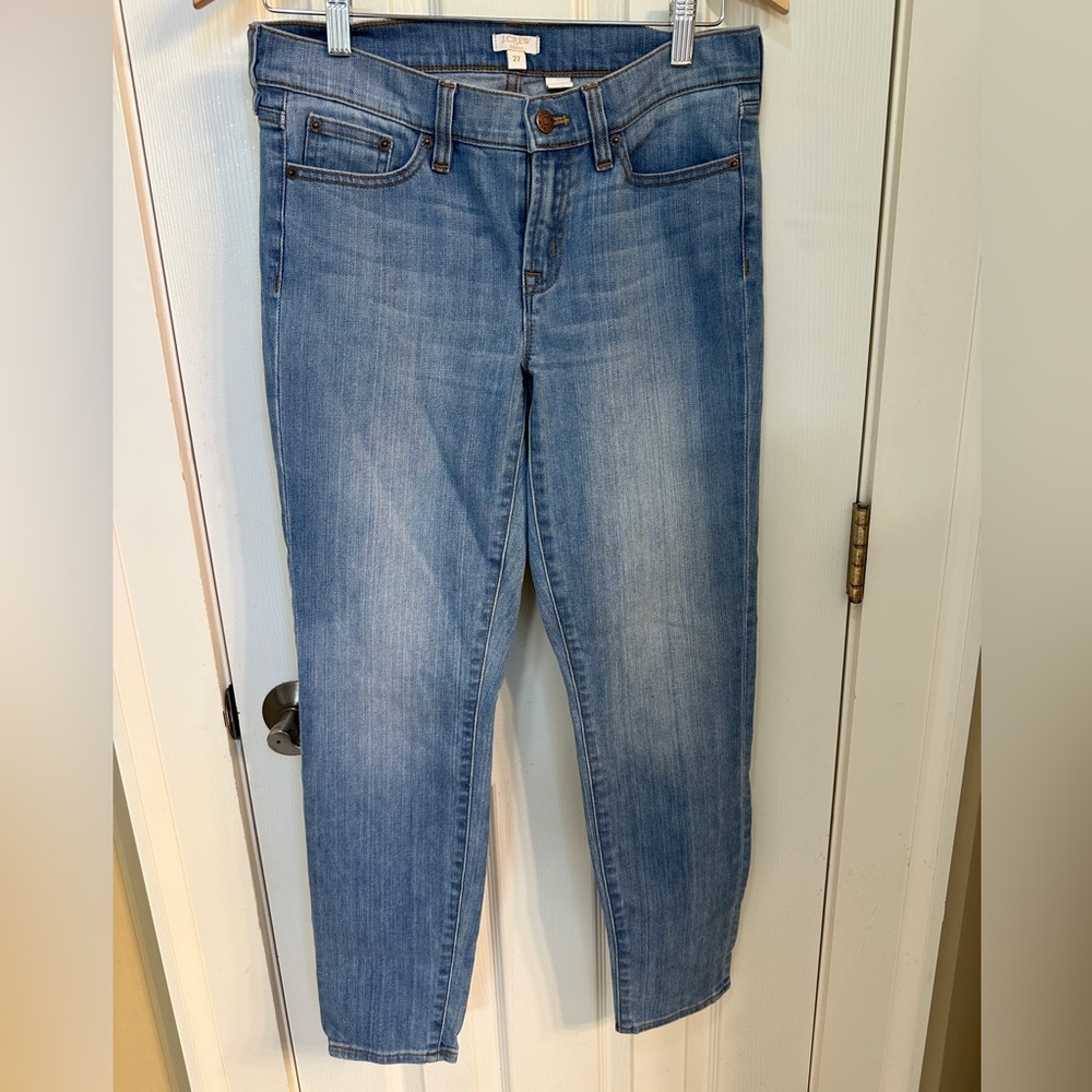 J. Crew Jeans Womens Size 27 Faded Blue Skinny Mid Rise Stretch Denim Classic